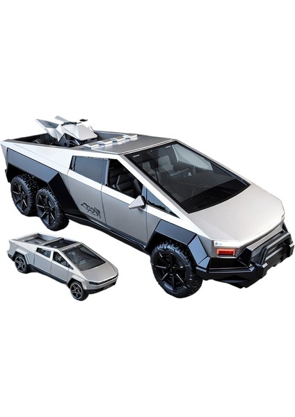 Büyük Tesla Simülasyon Siber Pikap Karavan Oyuncak Erkek Off-Road Araba Modeli Çocuk Koleksiyonu Süsler Hediye (Yurt Dışından)