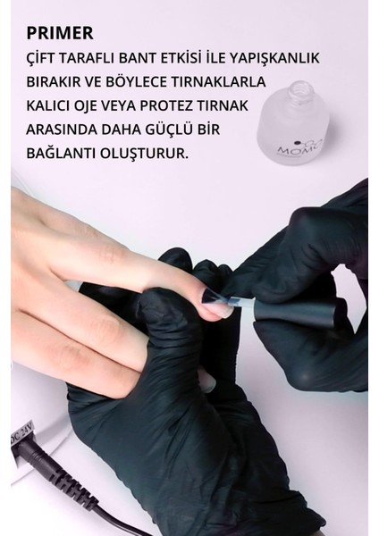 Momo Profesyonel Asitsiz Tırnak Primeri - Güçlü Yapışma Özellikleri ile, 15 ml