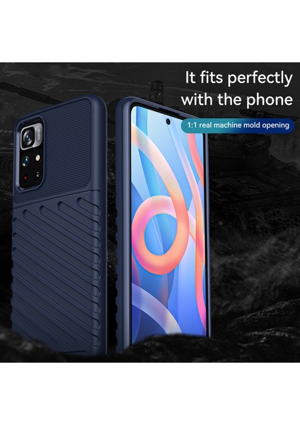 Xiaomi Redmi Not 11 5g (Çin) (Mediatek)/not 11T 5g/not 11S 5g Thunder Serisi Cep Telefonu Kabuğu Dimi Tasarım Kalınlaştırılmış Tpu Şok Geçirmez Anti-Çizelge Koruyucu Kapak Kılıf Mavisi (Yurt Dışından) fiyatları