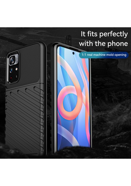 Xiaomi Redmi Not 11 5g (Çin) (Mediatek)/not 11T 5g/not 11S 5g Thunder Serisi Cep Telefonu Kabuğu Dimi Tasarım Kalınlaştırılmış Tpu Şok Geçirmez Anti-Çizelge Koruyucu Kapak Kılıf Black (Yurt Dışından) fiyatları