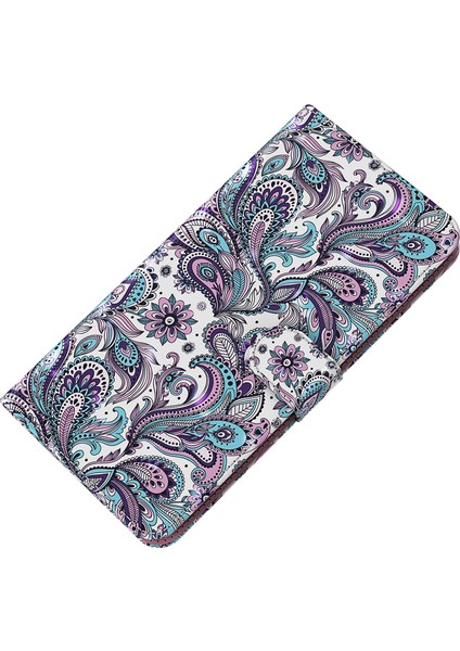 Xiaomi Redmi Note 12 Pro 4g/11 Pro 4g (Mediatek)/note 11 Pro 5g (Qualcomm) Cüzdan Telefon Kılıfı 3D Yaratıcı Desen Baskı Pu Cüzdan Stand Özellik Flip Kapak Strap-Purple Impatiens ile (Yurt Dışından) modelleri