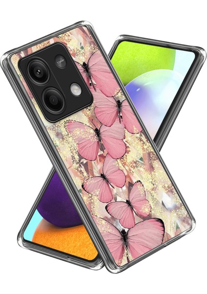 Xiaomi Redmi Note 13 5g Kılıf Için Imd Desen Baskı Tpu Ince Telefon Kapağı-Pembe Ler (Yurt Dışından)