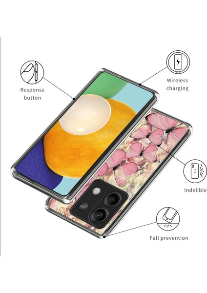 Xiaomi Redmi Note 13 5g Kılıf Için Imd Desen Baskı Tpu Ince Telefon Kapağı-Pembe Ler (Yurt Dışından) modelleri