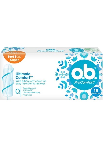 O.B ProComfort Süper Koruma Ultra İnce Tampon - 2 Paket, Toplam 32 Adet fiyatları