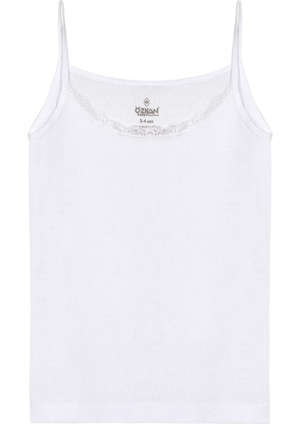 Özkan 0806 5'li Paket Kız Çocuk %100 Pamuklu Ribana Esnek Rahat Yakası Dantelli İp Askılı Atlet fiyatları