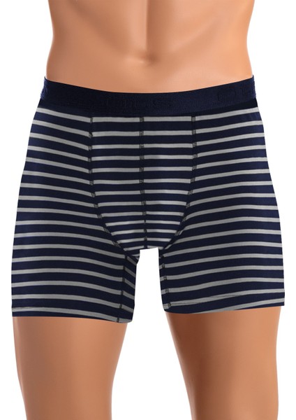 Erkek Boxer Çizgili (%96 Pamuk - %4 Elastan)