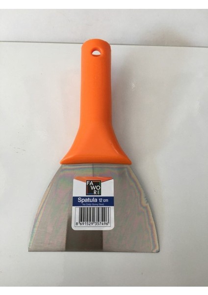 Turuncu Plastik Macun Spatula 12 Cm, Pratik ve Dayanıklı El Aleti
