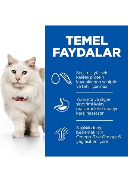 Hill's Science Plan Hypoallergenic Yumurtalı ve Böcekli Tahılsız Yetişkin Kedi Maması 1.5 kg fırsatları