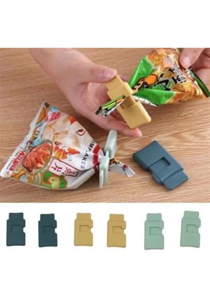 6'lı Hava Sızdırmaz Poşet Torba ve Kıstırmalı Kapatma Klipsi