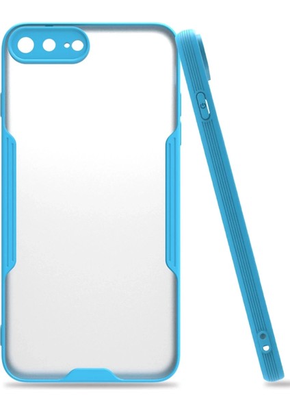 Newface iPhone 7 Plus Kılıf Platin Silikon - Mavi