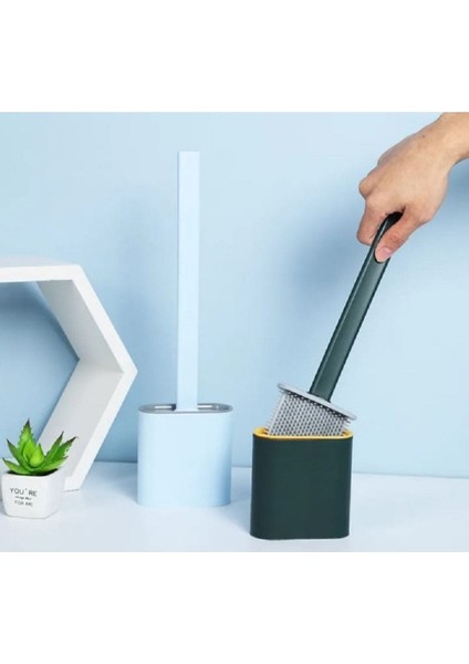 Bükülebilir Silikon Tuvalet Fırçası Seti, Pratik ve Temiz Kullanım