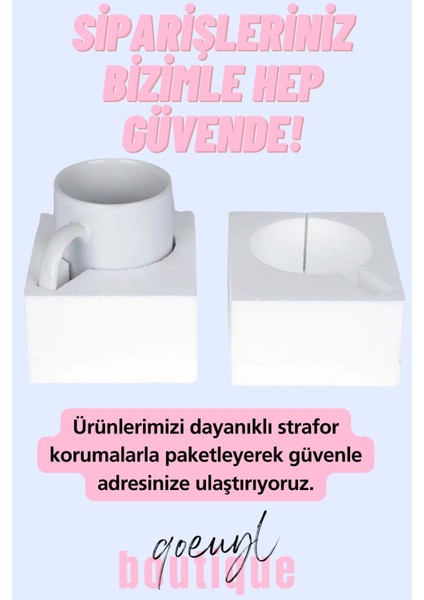 Beyaz Baskılı Kendini Gözlem Temalı Kahve ve Çay Sunum Kupası modelleri