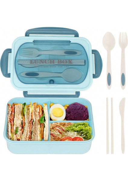 Bento Kutusu Öğle Yemeği Kutusu, Erkekler Kadınlar Için 4 Bölmeli Kaplar, Okula Dönüş Için Lunchable Gıda Kabı (Yurt Dışından)