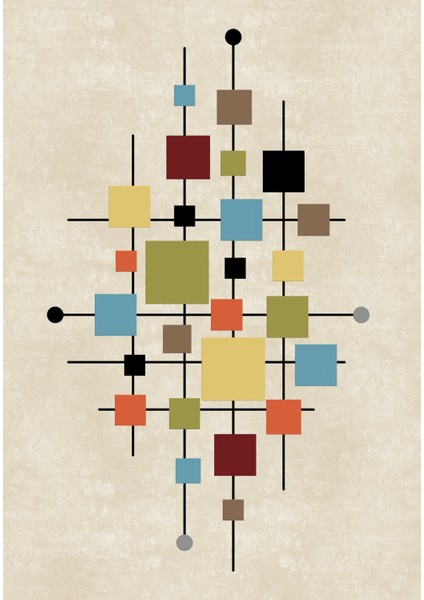 Dijital Baskılı Dekoratif Kaymaz Taban Yıkanabilir Geometrik Desen Halı Salon Halısı Yolluk Mutfak Halısı modelleri