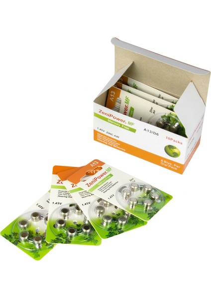13 Numara Işitme Cihazı Pili 5 Paket - 30 Adet modelleri