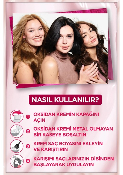 Saç Boyası - Çarpıcı Altın Kahve, Amonyaksız Krem Formülü ile %100 Beyaz Kapatma ve Parlaklık