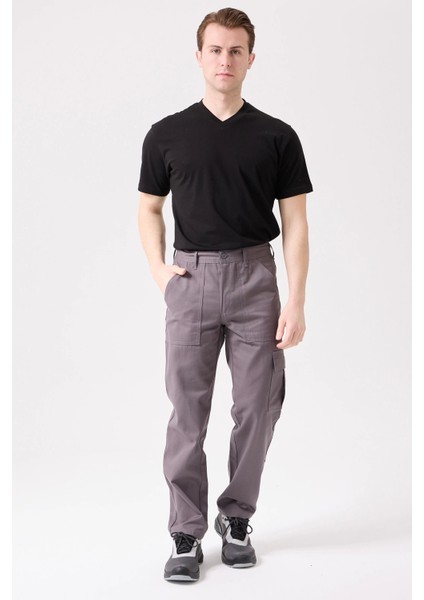 Galanthus Teknik Pantolon Erkek Gri Kargo Cepli Rahat Kalıp Dayanıklı Iş Pantolonu fiyatları