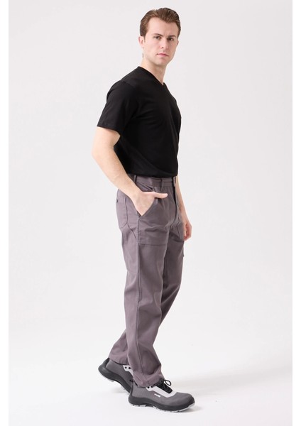 Galanthus Teknik Pantolon Erkek Gri Kargo Cepli Rahat Kalıp Dayanıklı Iş Pantolonu modelleri