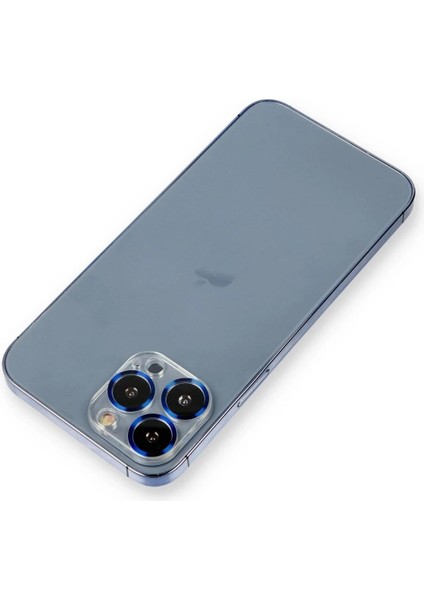 Newface iPhone 12 Pro Metal Kamera Lens Koruma Cam - Mavi