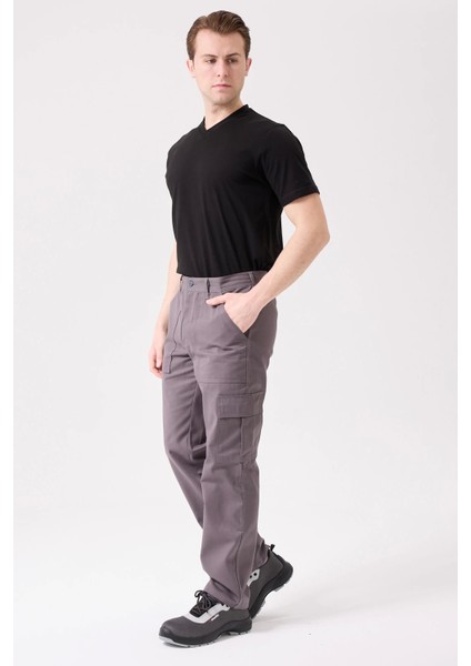 Galanthus Teknik Pantolon Erkek Gri Kargo Cepli Rahat Kalıp Dayanıklı Iş Pantolonu fırsatları