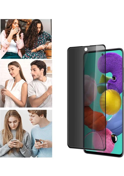 Samsung Galaxy A51 Uyumlu Kırılmaz Cam Privacy Hayalet Tam Kaplayan Ekran Koruyucu fırsatları