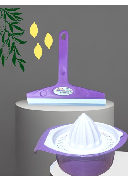 Cam ve Tezgah Için Limon Sıkacağı ve Çekpası Seti, Pratik Kullanım Sağlar