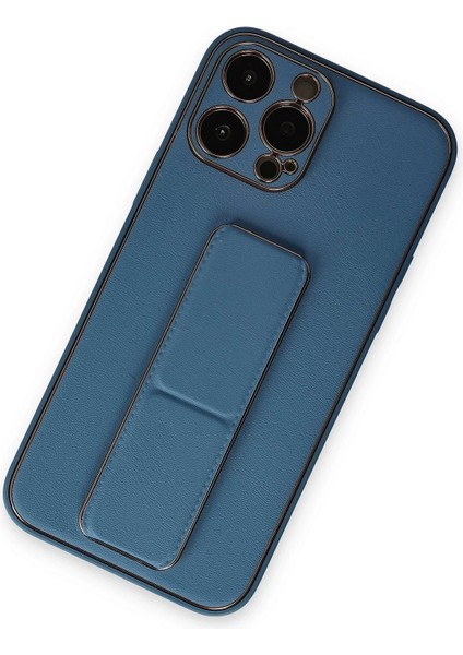 Newface iPhone 13 Pro Kılıf Coco Deri Standlı Kapak - Açık Mavi fiyatları