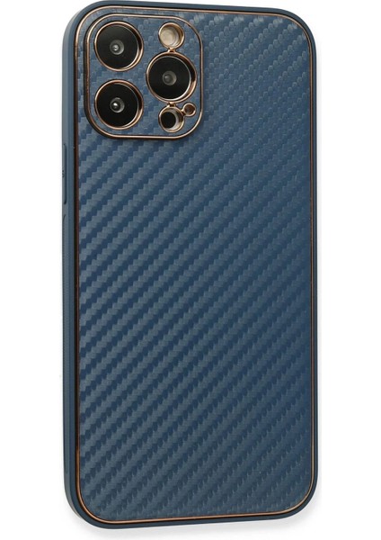 Newface iPhone 13 Pro Max Kılıf Coco Karbon Silikon - Mavi fiyatları