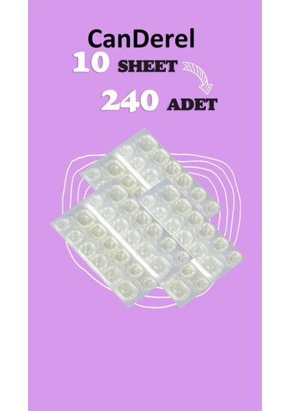 240 Adet Takma Tırnak Yapıştırıcı - Kolay Uygulama, Mavi Renk, Profesyonel Kalite indirimleri