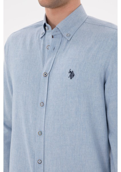 Erkek Açık Mavi Gömlek Basic 50296757-VR003