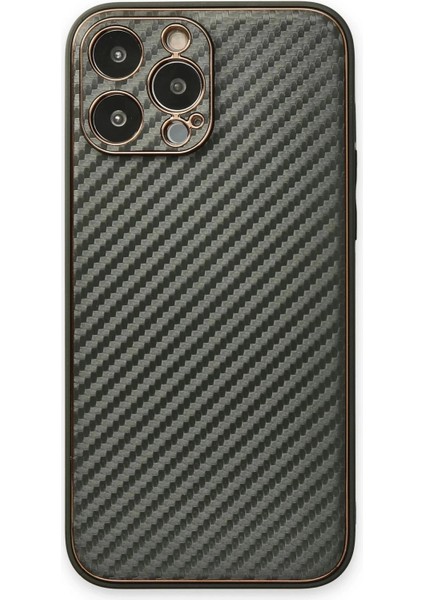 Newface iPhone 13 Pro Kılıf Coco Karbon Silikon - Füme