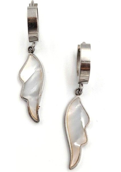 Gümüş Renk Figürlü Çelik Küpe