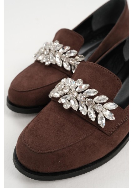 Matilda Kahverengi Taşlı Kadın Oxford Düz Ayakkabı fiyatları