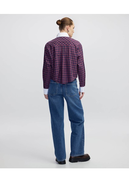 Aplikeli Ekose Desen Gömlek IW6250025053035 fırsatları