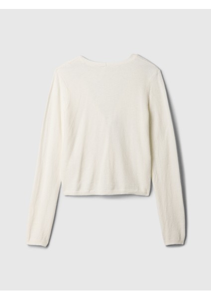 Kız Çocuk Kırık Beyaz Cashsoft Bağcık Detaylı Hırka fiyatları