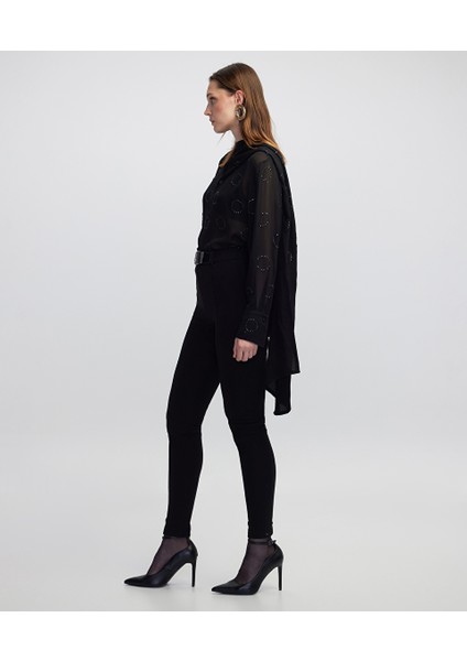 Suni Deri Kemer Tokalı Pantolon IW6250003156001 fiyatları