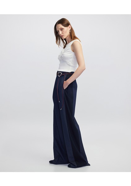 Kumaş Mix Wide Leg Fit Pantolon IW6250003157015 fiyatları