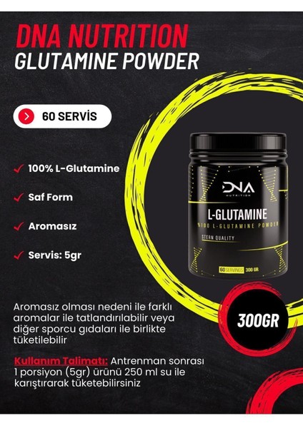 Glutamin Tozu 300 gr %100 Saf L-Glutamine Aromasız fırsatları