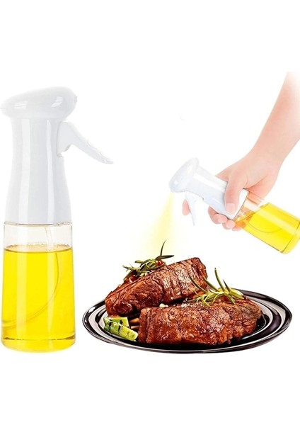 Cam Sprey Yağ Püskürtücü, 200ML, Beyaz, Pratik ve Hijyenik Kullanım