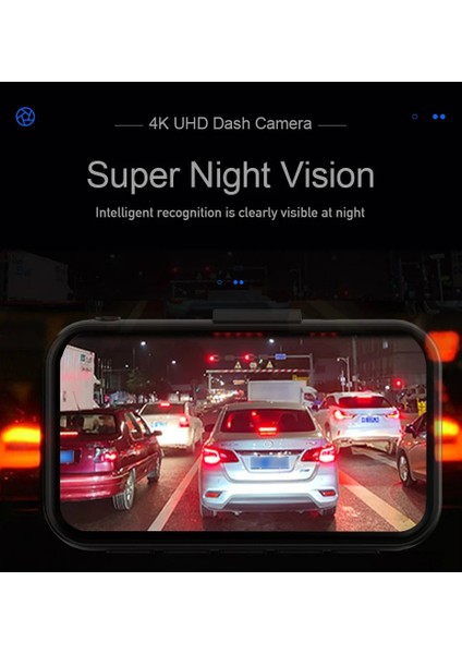 Premium MB-5700-2 Quad Hd 4K Gps+Wifi+(Türkçe Uygulama) Araç Içi Kamera. Akıllı 4K Araç Kamerası. indirimleri
