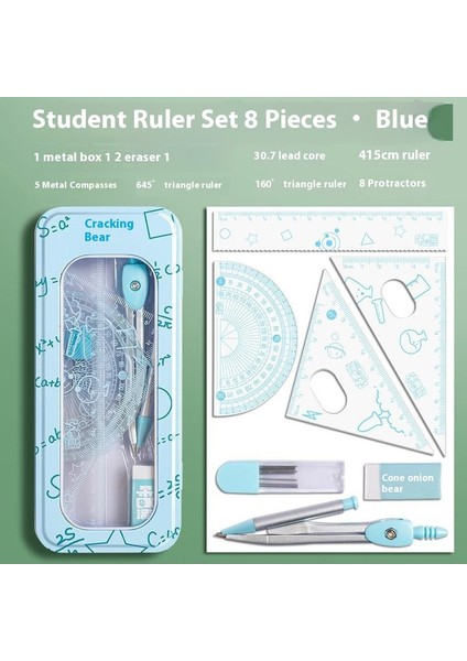 Çok Fonksiyonlu Cetvel Seti Dairesel Çizim Dört Parçalı Cetvel Seti Ilkokul ve Ortaokul Öğrencileri Üçgen Tahta Açıölçer Seti (Yurt Dışından)