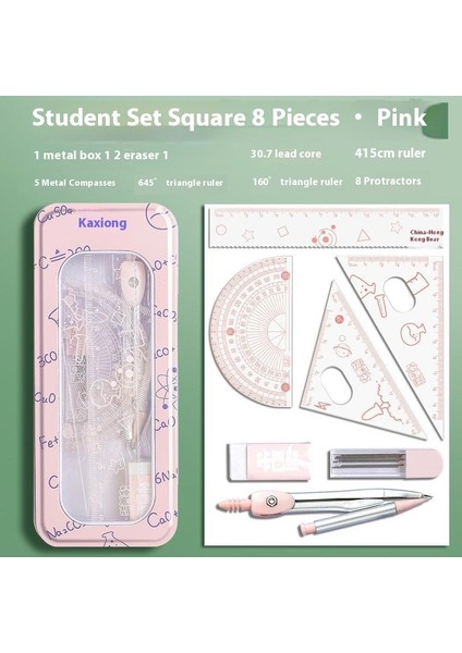 Çok Fonksiyonlu Cetvel Seti Dairesel Çizim Dört Parçalı Cetvel Seti Ilkokul ve Ortaokul Öğrencileri Üçgen Tahta Açıölçer Seti (Yurt Dışından)