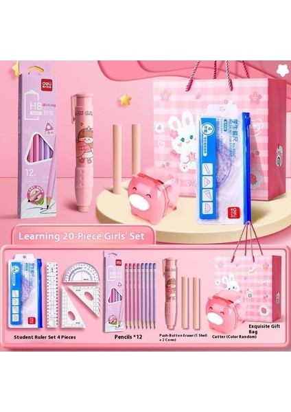 Okula Başlarken Süper Set! Deli Çocuk Kırtasiye Seti - Ilkokul Öğrencileri Için Mükemmel Hediye (Kız/erkek) (Yurt Dışından)