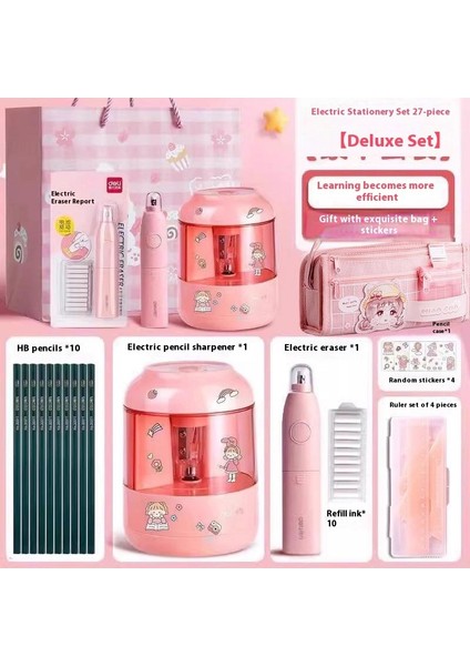 Okula Başlarken Süper Set! Deli Çocuk Kırtasiye Seti - Ilkokul Öğrencileri Için Mükemmel Hediye (Kız/erkek) (Yurt Dışından)