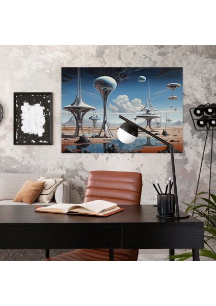 Yüzen Gezegenler Duvar Sanatı - Dünya Gezegenler Kanvas Fantastik Manzara modelleri