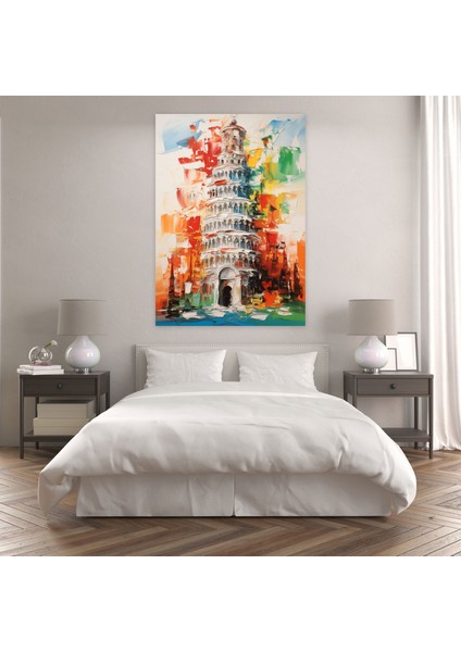Pisa Eğik Kulesi Duvar Sanatı - Kanvas Tablo Ev Dekorasyonu fiyatları