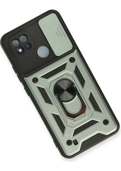 Newface Realme C11 2021 Kılıf Pars Lens Yüzüklü Silikon - Yeşil fiyatları