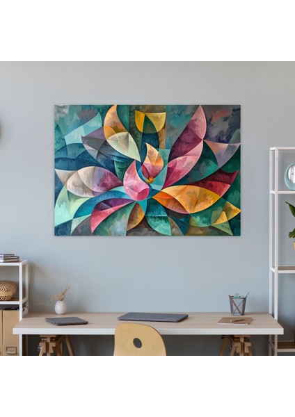 Pastel Kübist Çiçek Aranjmanı Kanvas Tablo - Pablo Picasso Kanvas Tablo Duvar Dekorasyonu Kanvas Sanatı modelleri