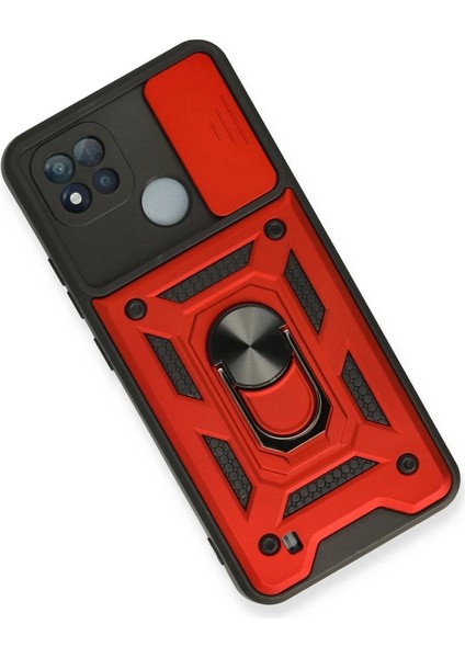 Newface Realme C11 2021 Kılıf Pars Lens Yüzüklü Silikon - Kırmızı fiyatları