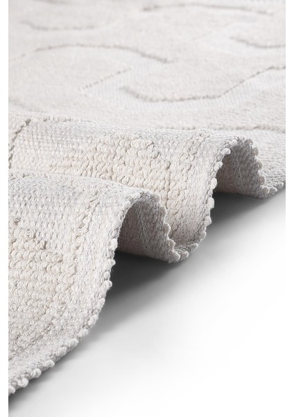 Dome Bukle Doğal Pamuklu 2'li Banyo Paspas Seti 60X100+50X60 cm - Ekru fırsatları